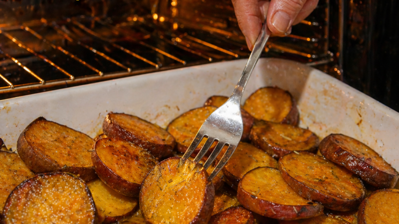 Batata doce assada no forno