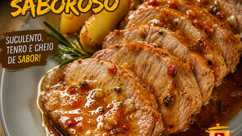 Lombo de porco de molho saboroso