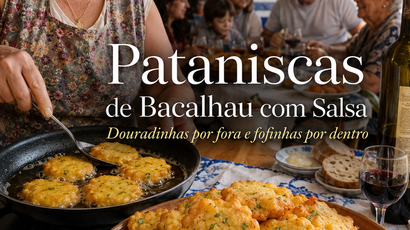 Pataniscas de Bacalhau com Salsa