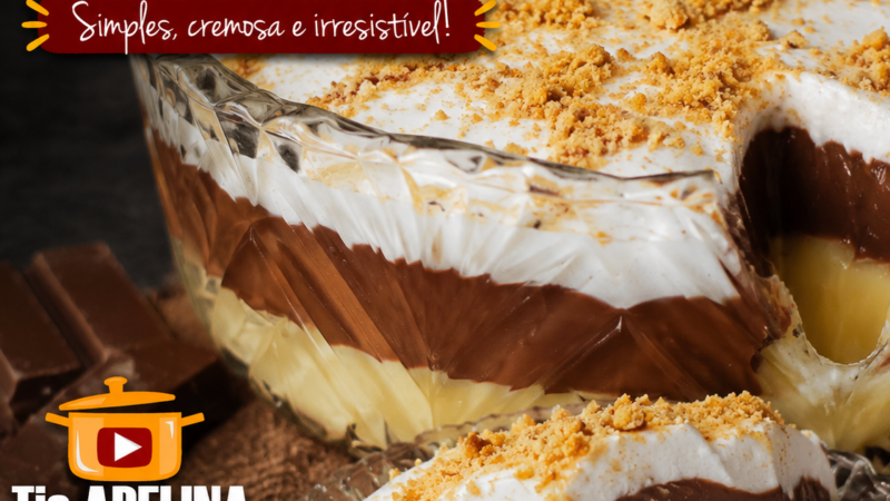 Sobremesa de leite condensado e chocolate