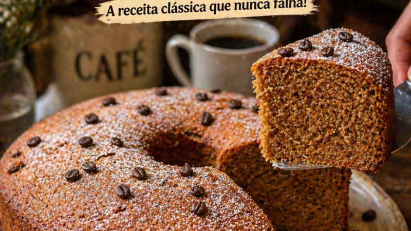 Bolo de café das 12 colheres