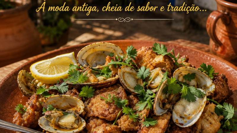 Carne de porco à alentejana à moda antiga