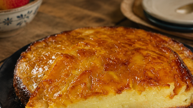 Tarte pudim de maçã