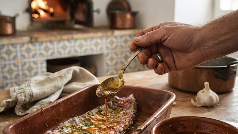 Como temperar Piano de Porco à moda antiga