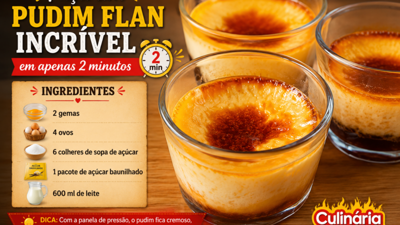 Faça um Pudim Flan incrível em apenas 2 minutos