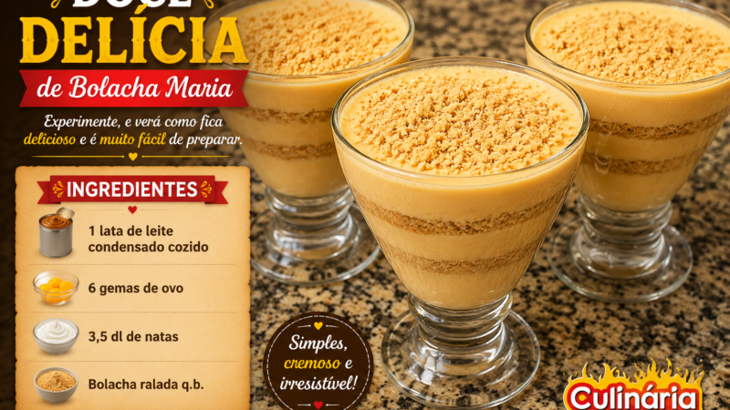 Doce delícia de bolacha Maria