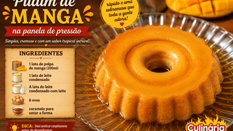 Pudim de Manga na panela de pressão