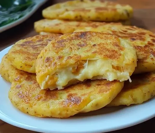 Panquecas de batata e queijo
