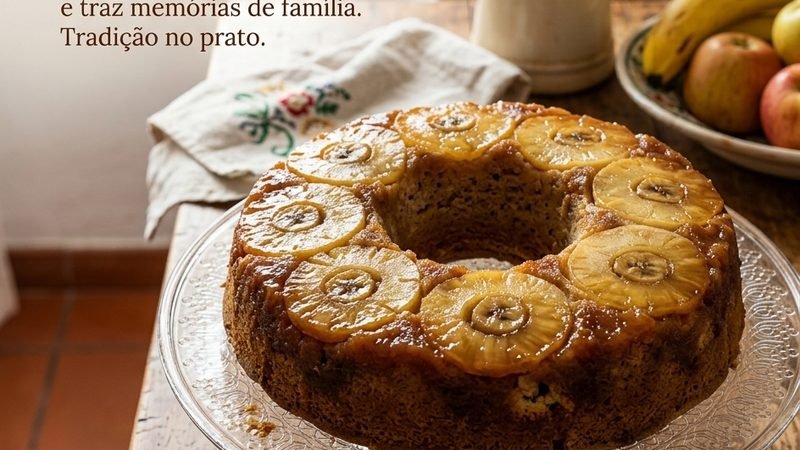 Bolo de Banana e Maça