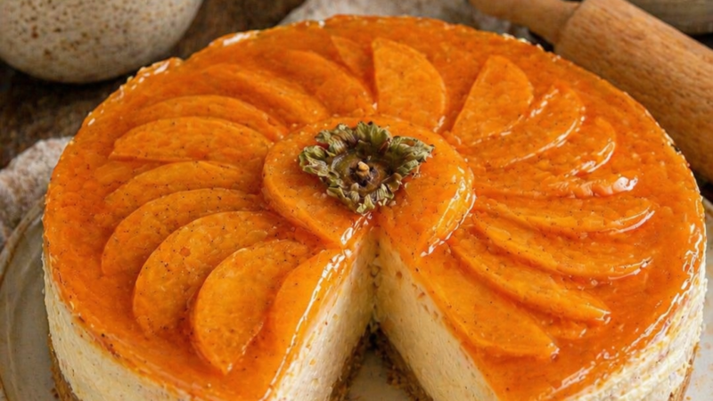 Cheesecake de dióspiro