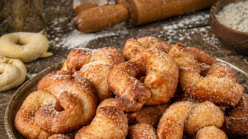 As rosquilhas são bolinhos típicos do alto alentejo