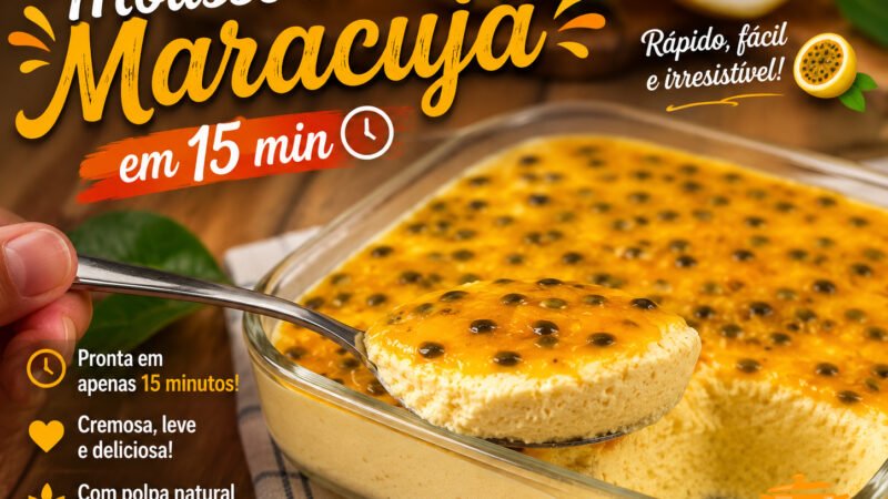 Mousse de maracujá em 15 min