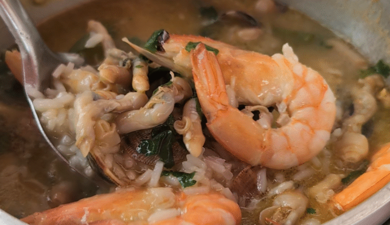 Arroz de lingueirão com camarão