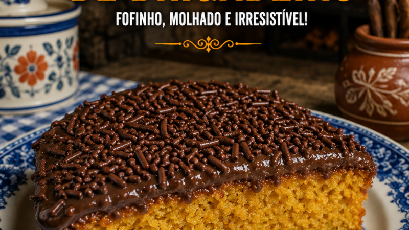 Bolo de cenoura com cobertura de brigadeiro