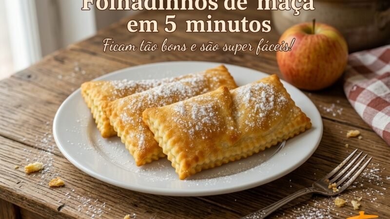 Folhadinhos de maçã em 5 minutos e ficam tão bons…