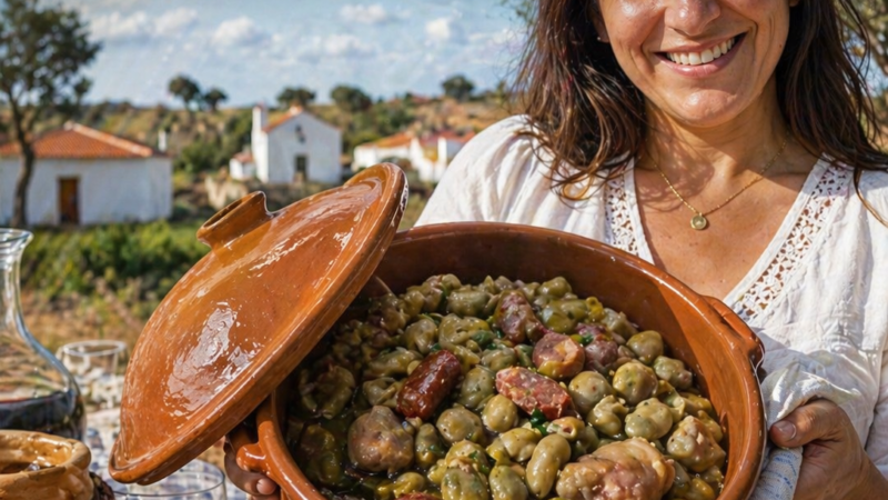 Favas com pé de porco e chouriço