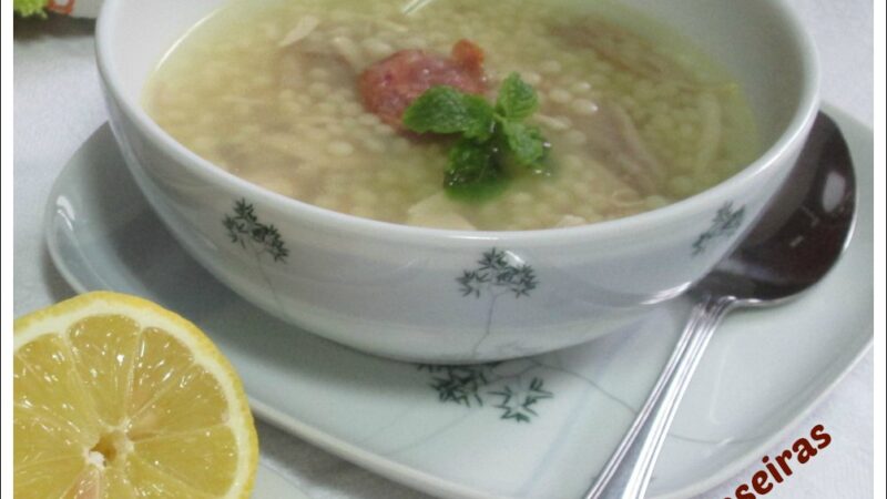 Canja de Perdiz com Chouriço Alentejano