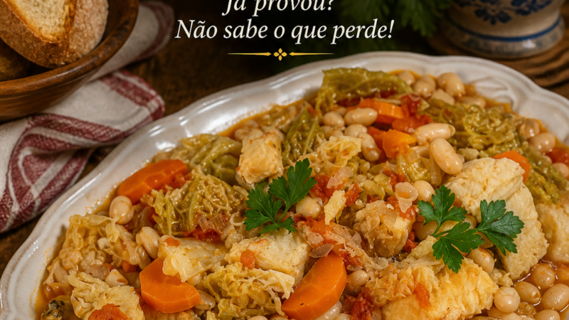 Nunca provou feijoada de bacalhau? Não sabe o que perde!