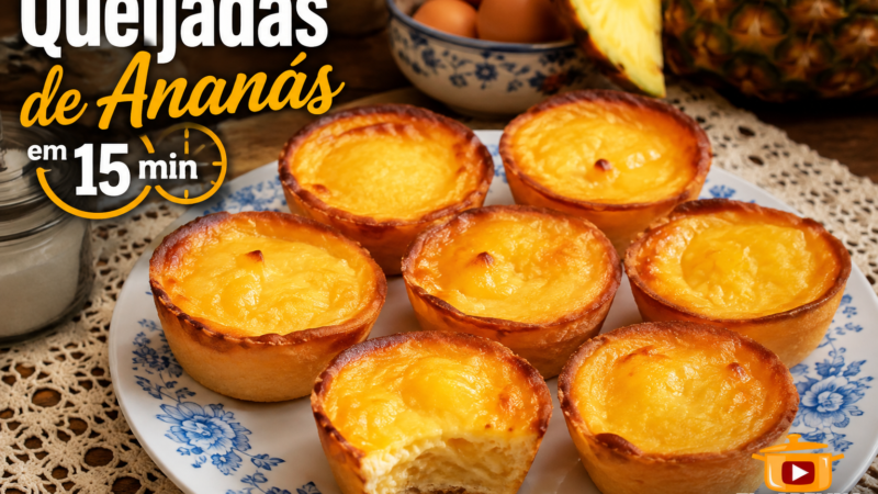 Queijadas de Ananás  em 15 min