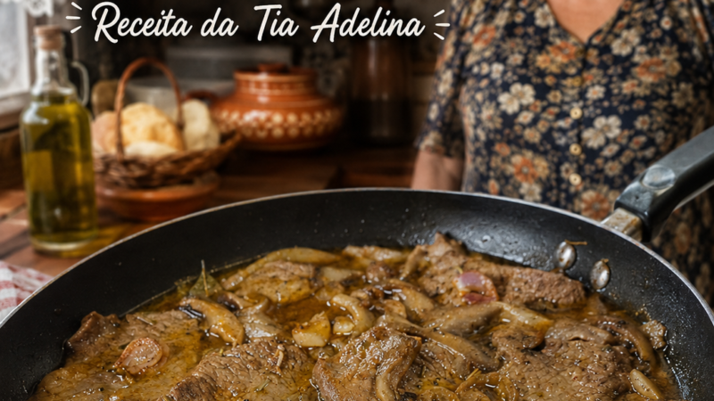 Bifinhos de vitela na frigideira com cogumelos