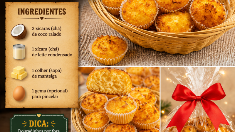 Coquinhos de Natal em 5 minutos