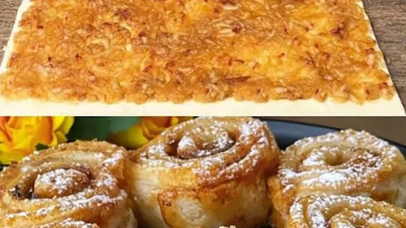 Caracóis de canela e maçã