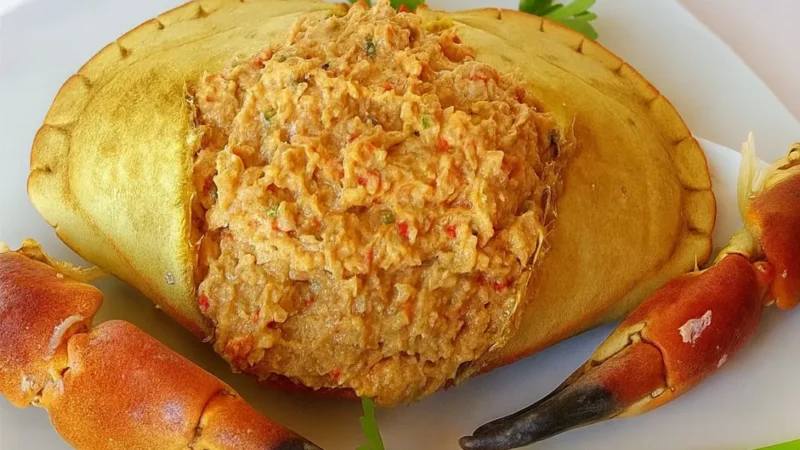 Sapateira recheada perfeita para a consoada