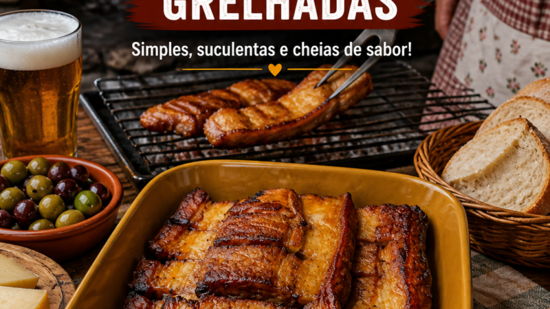 🐖 Barriguinhas de Porco Grelhadas