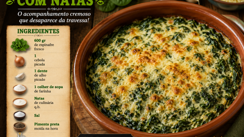 Espinafres com natas