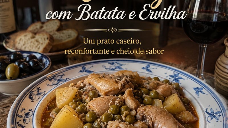 Enssopadinho de Frango com Batata e Ervilha