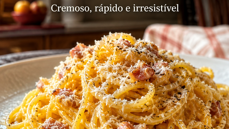 Receita de esparguete à carbonara