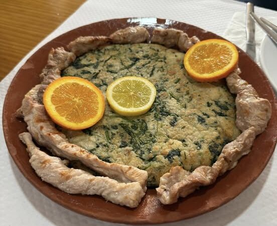 Migas de Espargos com Lombinhos de Porco