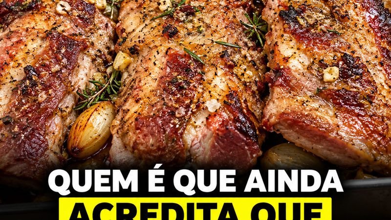 O segredo está no tempero: Piano de Porco no forno