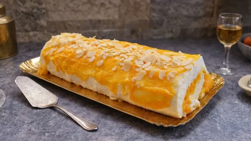 Torta de Claras com Doce de Ovos