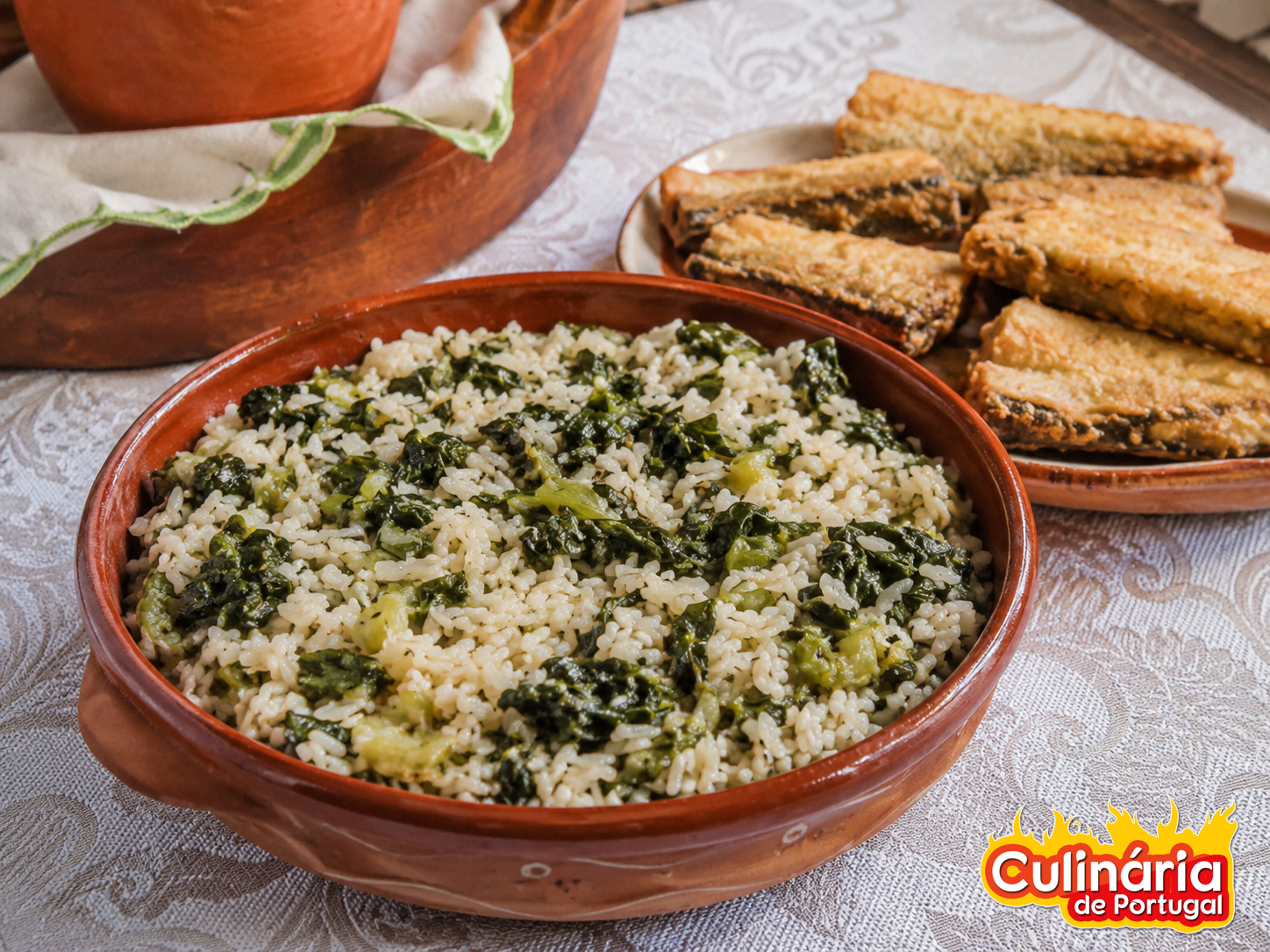 Arroz de couves com peixe frito