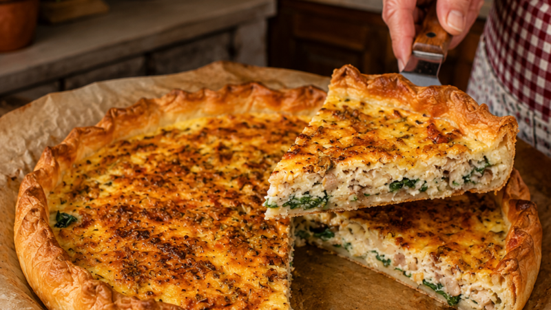 Quiche de Frango Cremosa