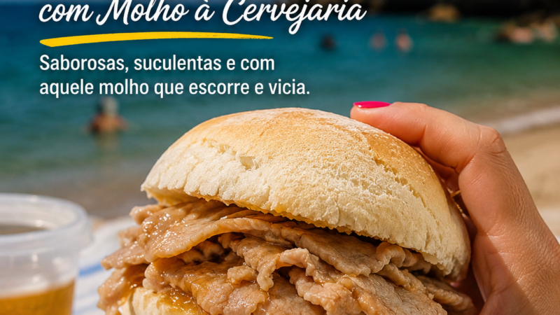 Bifanas no Pão com Molho à Cervejaria