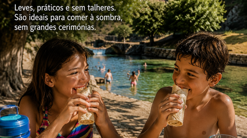 Wraps de Frango Grelhado com Alface e Cenoura