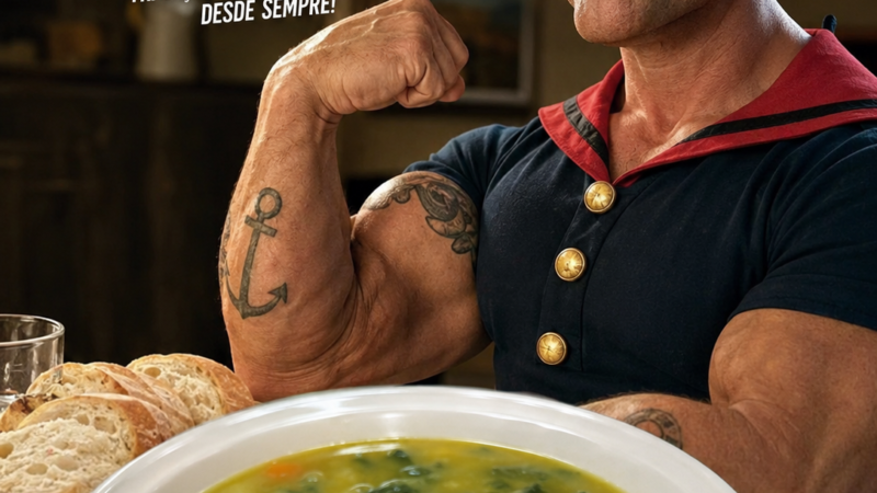 Sopa de Espinafres com Grão do Popeye