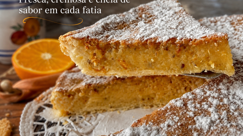 Tarte de Laranja e Coco Cremosa