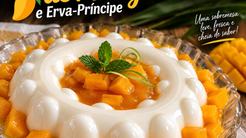 Panna Cotta de Manga e Erva-Príncipe