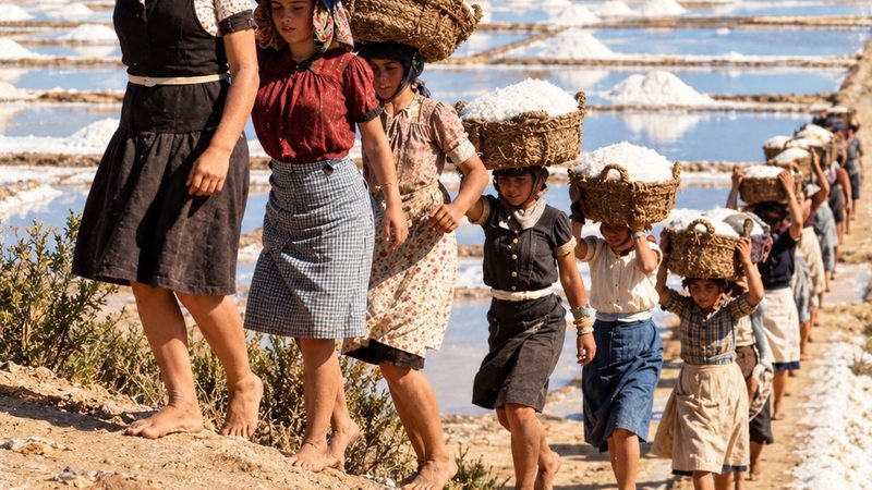 Mulheres das salinas de Faro: o trabalho duro que ajudou a sustentar famílias no Algarve